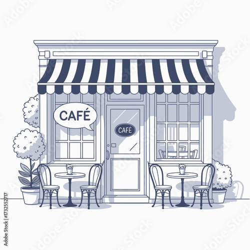 This charming café boasts a bright and welcoming vibe, highlighted by cozy outdoor seating arrangements, perfect for enjoying pleasant moments while sipping beverages.