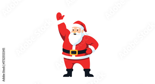 Merry christmas the jolly old saint nicholas waves hello to everyone celebrating the holiday season.