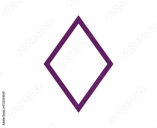 Free Download Rhombus Geometric Shape Outline Purple Element Vector Graphic Design Illustration - GFXLoad