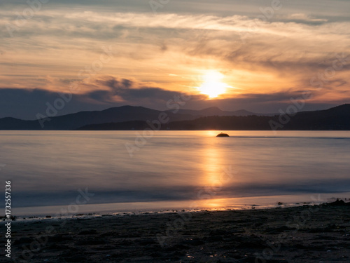 Sunset along the Pacific Ocean in Vancouver