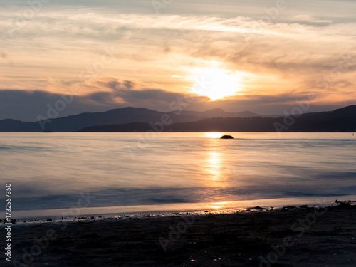 Sunset along the Pacific Ocean in Vancouver