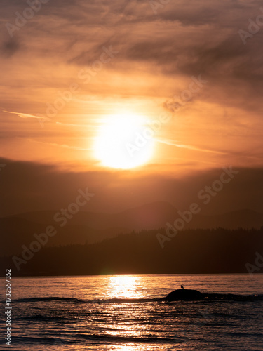 Sunset along the Pacific Ocean in Vancouver