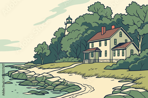 Kelleys Island in Ohio, sandy beaches, historic homes, and rocky Great Lakes shoreline