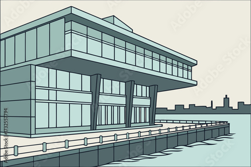 Institute of Contemporary Art in Boston, Massachusetts, modern glass cantilevered building over harbor