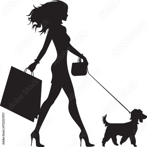 woman with shopping bags