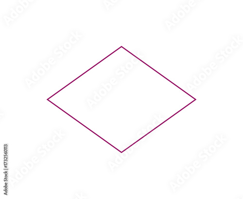 Free Download Rhombus Geometric Shape Outline Maroon Symbol Vector Illustration - GFXLoad