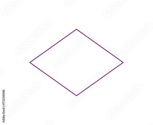 Free Download Rhombus Geometric Shape Outline Purple Symbol Vector Illustration - GFXLoad