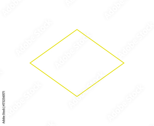Free Download Rhombus Geometric Shape Outline Yellow Symbol Vector Illustration - GFXLoad