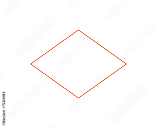 Free Download Rhombus Geometric Shape Outline Orange Symbol Vector Illustration - GFXLoad