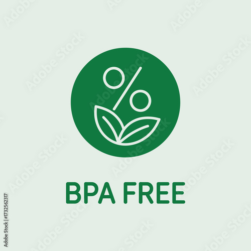 This image showcases a sleek design featuring the BPA Free symbol with plant motifs, emphasizing the focus on safety and sustainability in product packaging.