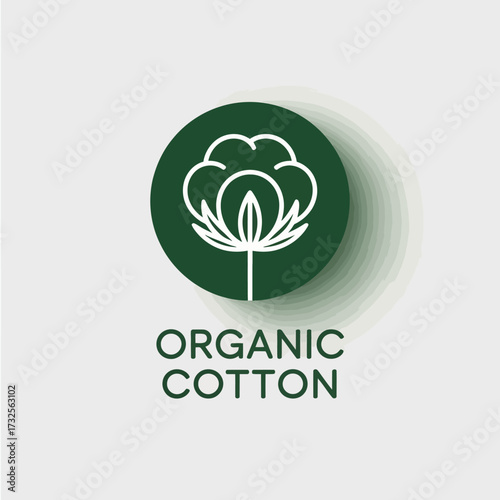 This elegant logo depicts the concept of organic cotton with a nature motif, promoting sustainability in textiles while encouraging eco-consciousness within the industry.