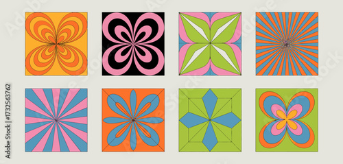 A captivating collection of vibrant patterns that fuse different shapes and colors, inspiring artistic creativity and vibrant design projects.