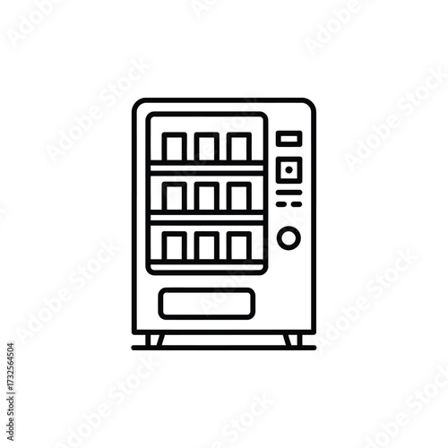 Simple line art icon of a vending machine