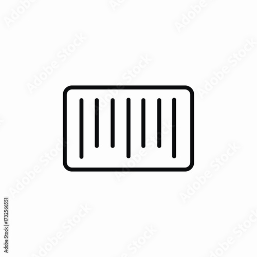 bar code icon sign vector