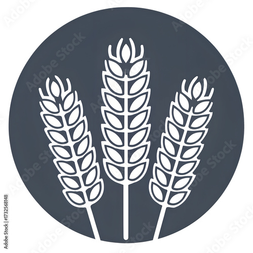 Abstract wheat bundle icon for farming, bakery, and healthy food products branding