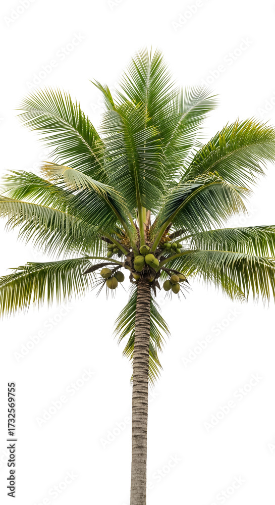 Fototapeta premium palm tree on white background