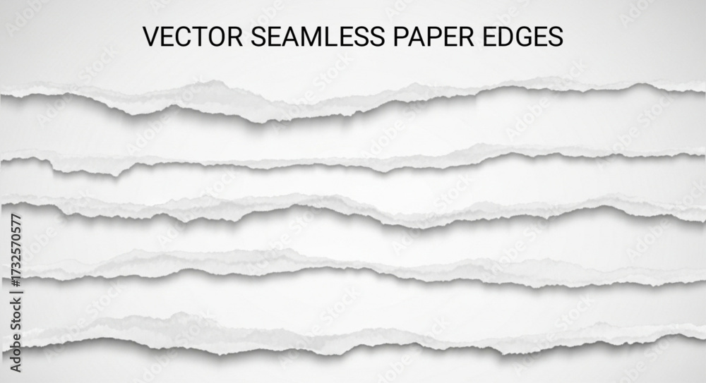 Fototapeta premium seamless torn paper edges, vector illustration