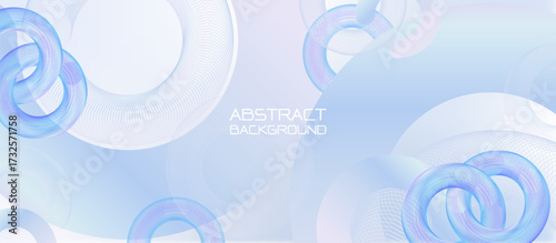 Blue modern minimal trendy abstract background with circle lines. Futuristic digital technology concept