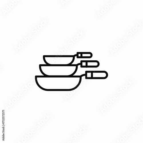 pan set cook icon sign vector