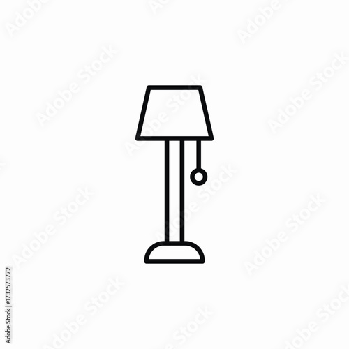 stand lamp icon sign vector