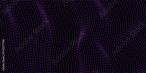Abstract dark purple particle mesh wave background wallpaper

