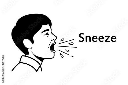 Sick Ill Health Icons: Fever, Flu, Cold, Sneeze, Cough, Vomit, Disease, Illness, Virus, Infection, Symptoms, Medical, Vector.