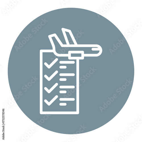 Flight Checklist Vector Icons