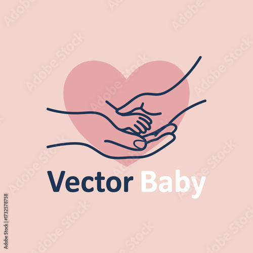 A gentle illustration showing the tender bond between a parent and baby, symbolizing love, care, and connection, expressed through simple yet beautiful design elements.