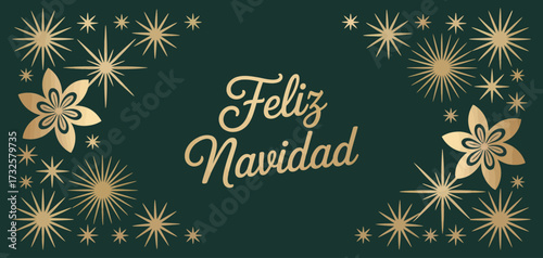 This beautiful festive decoration featuring the phrase 'Feliz Navidad' is presented elegantly with charming floral designs, ideal for the holiday season and cheerful celebrations.