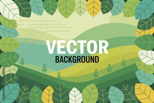 A vibrant and colorful vector background filled with assorted leaves, capturing the essence of nature's beauty and providing a rich backdrop for creative projects or designs.