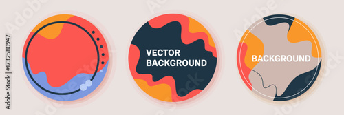 This vibrant abstract vector background features organic shapes and bold colors, perfect for web design, marketing materials, and creative projects showcasing modern aesthetics.