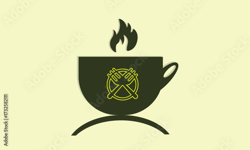 cup of coffee with leaves