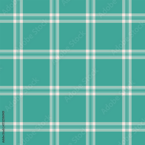 Classic plaid pattern in soothing teal with lightcolored stripes. Versatile design perfect for backgrounds, textiles, or adding a touch of vintage charm.