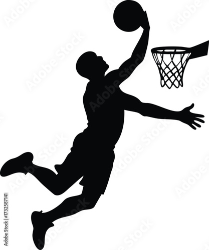 basketball players silhouette