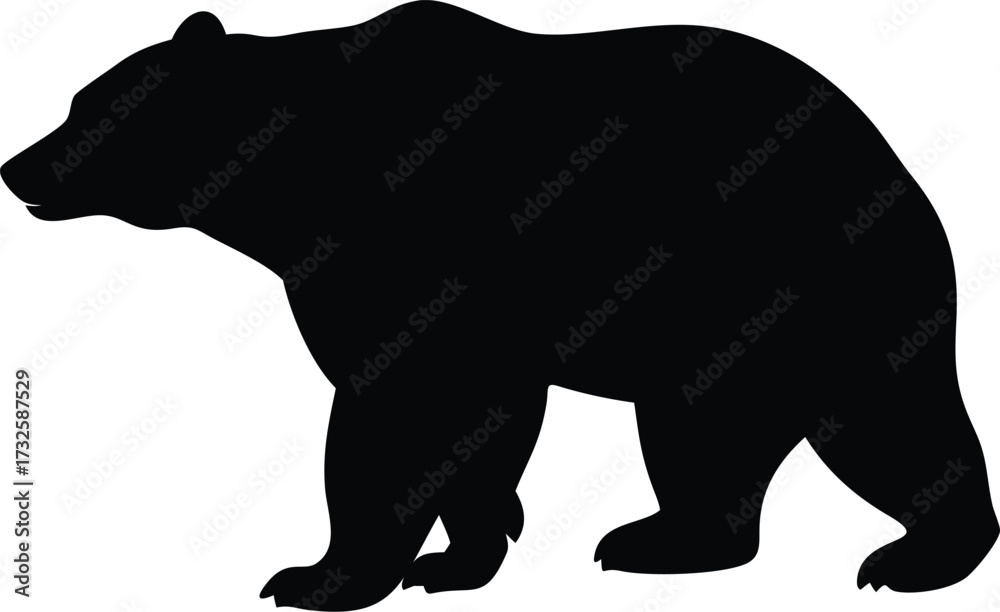 Fototapeta premium bear vector silhouette