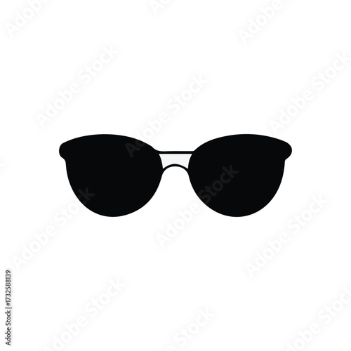 Black fashion sunglasses isolated on a white background, a stylish summer protection accessory