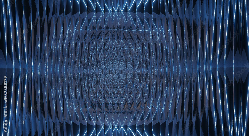 custom made wallpaper toronto digitalSymmetrical abstract blue light streaks create a mesmerizing and futuristic digital art pattern