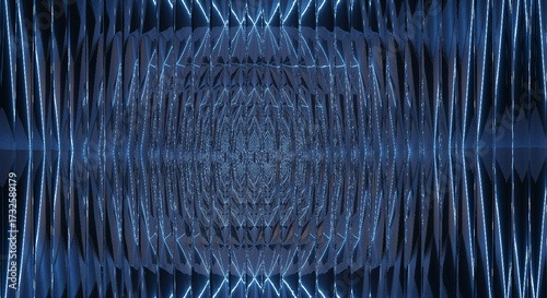 Wallpaper Mural Symmetrical abstract blue light streaks create a mesmerizing and futuristic digital art pattern Torontodigital.ca