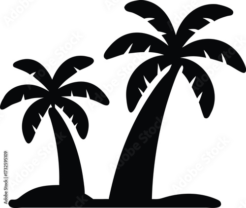 coconut trees with white background