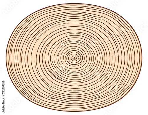 Circular wood cross-section illustration