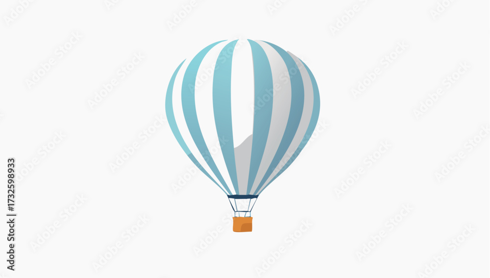 Obraz premium balloon, air, hot, sky, travel, fly, hot air balloon, vector, illustration, basket, flying, transportation, adventure, fun, transport, flight, freedom, airship, balloons, aircraft, icon, up, color, ae