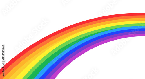 Vibrant Rainbow Arc on a White Background - A Symbol of Hope, Diversity, and Natural Beauty