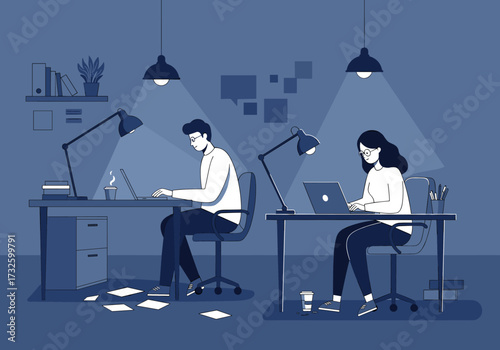 Collaborative remote work session home office digital modern workspace overhead view productivity concept