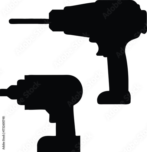 drill punch color flat image vector illustration