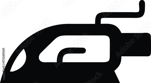 electric iron machine silhouette