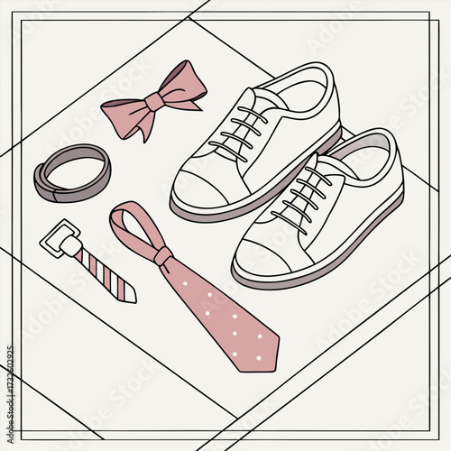 Elegant Men's Fashion Accessories Flatlay