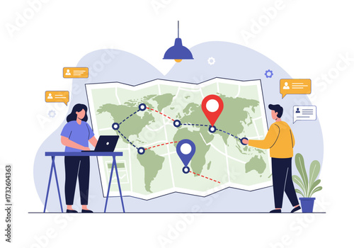 Mapping strategies for successful business planning office environment infographic content collaborative viewpoint