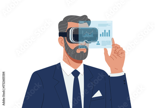Virtual reality business meeting office digital professional environment view innovation insights
