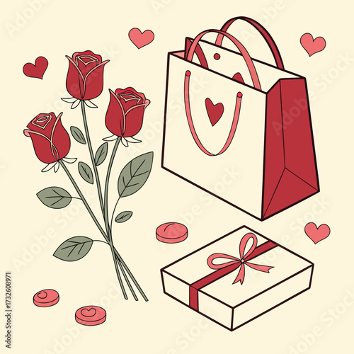 Love Gifts and Red Roses