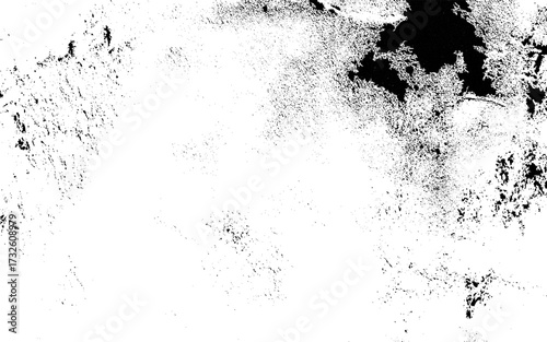 Black texture on white. Worn effect backdrop. Old paper overlay. Grunge background. Abstract pattern. Vector illustration